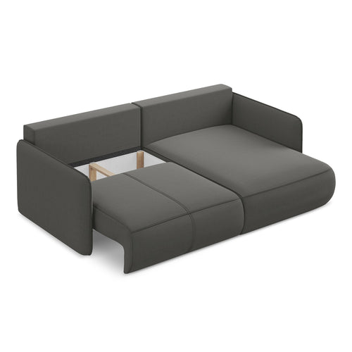 LaMiaSofa hoekbank rechts Palermo - velours - staal - 207x148x86