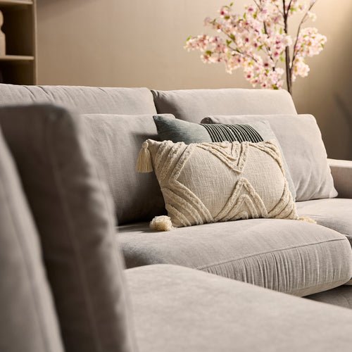 MySofa Hoekbank Jesse - Beige Stof Links - 271x222x92cm