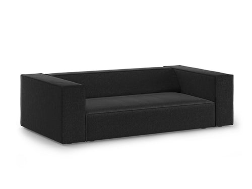 Cosmopolitan Design Bank Arendal 2-zits, chenille zwart - 102x180x70cm