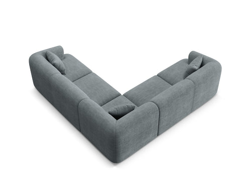 Cosmopolitan Design Symmetrische modulaire hoekbank Campi 6-zits, ribfluwelen donkergrijs - 255x255x70cm