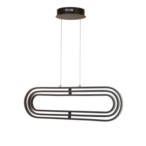 Clip LED-plafondhanger, zwart aluminium