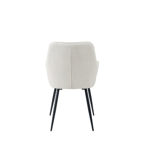 Housecraft Living Maud Eetkamerstoelen met armleuning Off-White - Set van 2 - vtwonen shop
