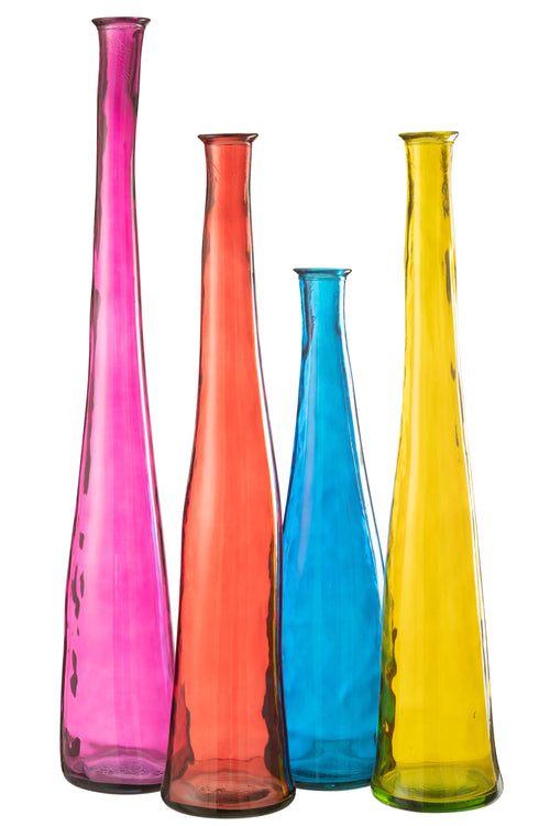 J-Line vaas Noah - glas - fuchsia - large - 120 cm hoog