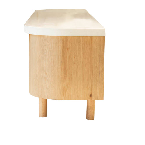 DÉJA Living Tv-meubel Toledo - Naturel Hout/Terrazzo - 180x40x35cm - vtwonen shop