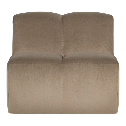 WOOOD 1-zits bank Mojo - Velvet - Khaki - 74x84x97