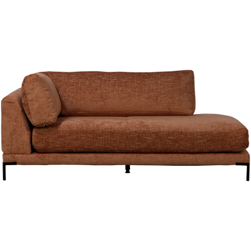 vtwonen lounge bank element links Couple - Polyester - Roest Melange - 89x100x200 - vtwonen shop