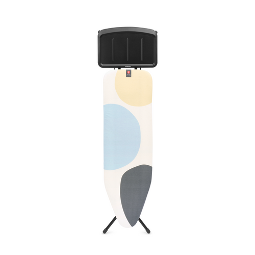 Brabantia Strijkplank B, 124x38 cm, solide stoomunithouder, PerfectFlow - Spring Bubbles