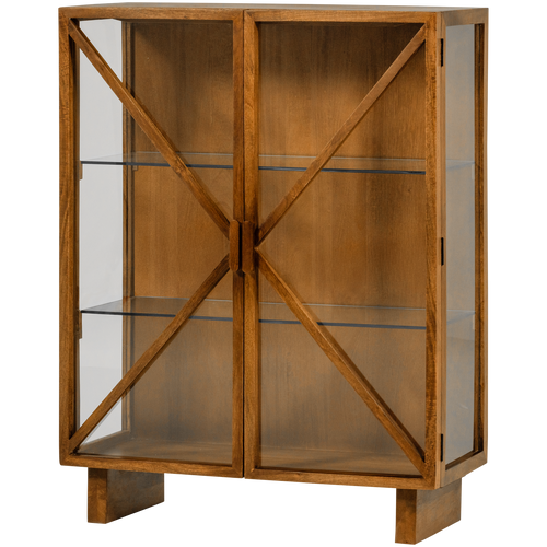 WOOOD kast 2-deurs Kella - Mango Hout - Naturel - 132x100x44