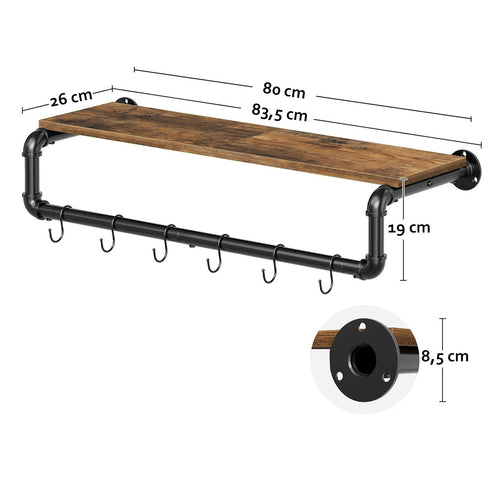 Ylumen kapstok Dylan -  26  x 19   cm - zwart bruin - vtwonen shop
