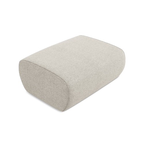 LaMiaSofa Poef Palermo - chenille stof - zilver - 100x70x39