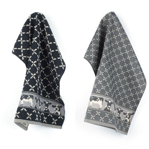 Luxe Keukendoek en Theedoek Koe Zwart - Bunzlau Castle - 100% biologisch GOTS katoen - vtwonen shop
