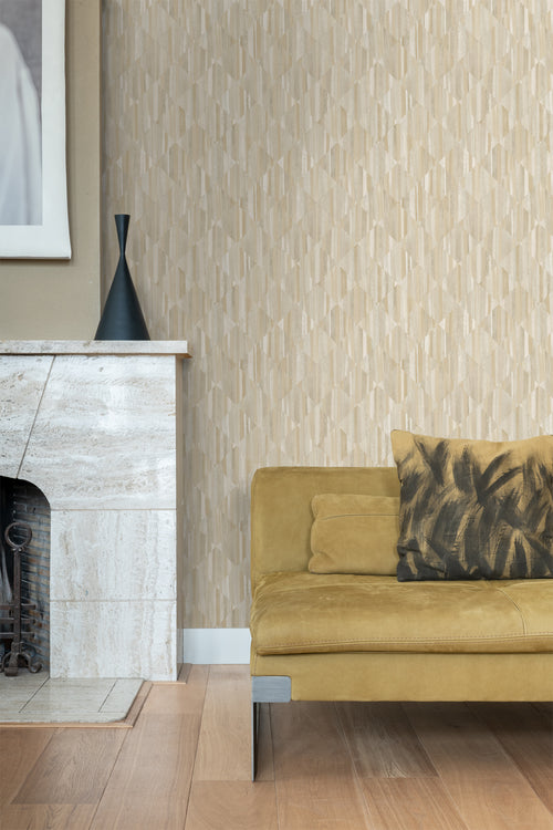 Origin Wallcoverings behang 3D-houtmotief zand beige - 50 x 900 cm - 347865 - vtwonen shop