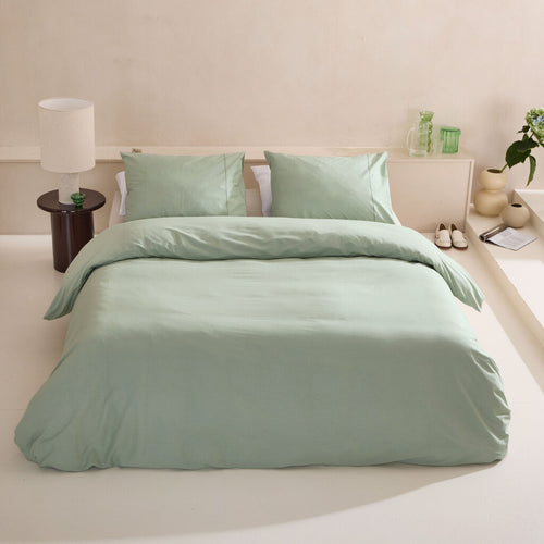 Walra - Dekbedovertrek Remade Uni Essence - 240x220 cm - Groen