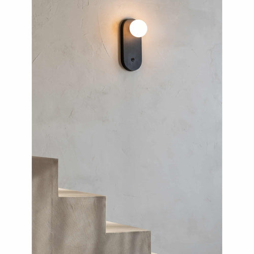 GOOD&MOJO wandlamp Java - zwart - Ø12.5cm