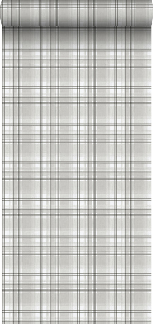 Sanders & Sanders behang ruiten donkergrijs - 53 cm x 10.05 m - 640715