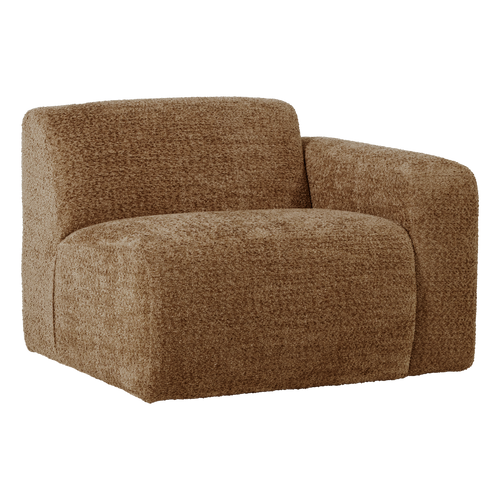 WOOOD 1-zits bank arm rechts Mojo Base - Wollig - Honinggeel - 74x105x97