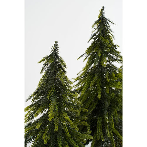 House of Seasons Decoratie Boomstam met Kunstkerstbomen - L80 x H40 cm - Groen