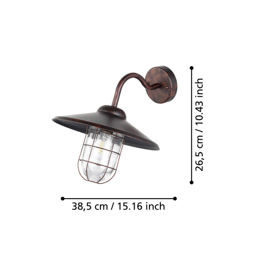 EGLO wandlamp buiten Melgoa - e27 - 30 cm - koper antiek