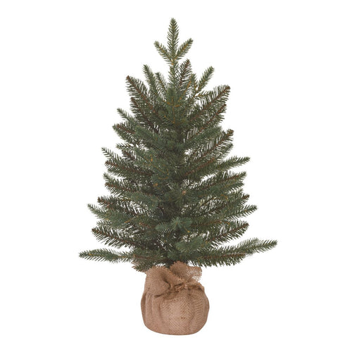 Black Box Trees Kunstkerstboom Sitka H60 x D43 cm - Kunstboom in Jute Zak - Kerstboom voor Binnen met 154 Takken - Kerstversiering voor Kleine Ruimtes
