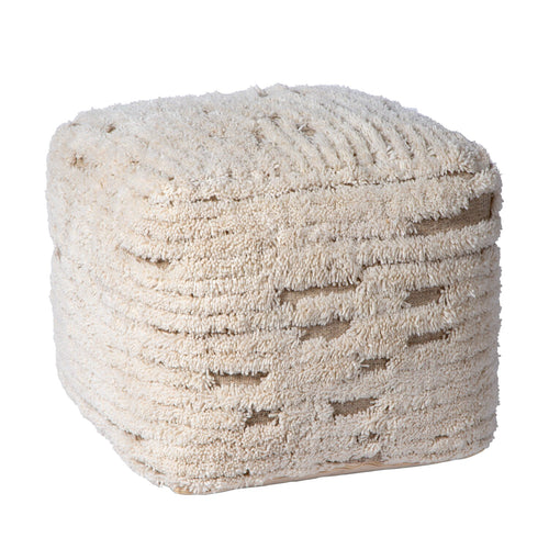 Atmooz poef Rub 40/50 - wit - Ø 50 x H 40 cm
