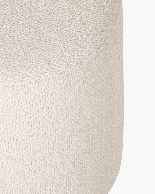 noo.ma Folk Pouf Tall - Cloud Beige Bouclé, 40 x 40 x 42 cm