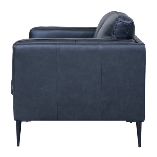 Furnhouse 2-zitsbank Valencia - Zwart - Leer - 88x157x83