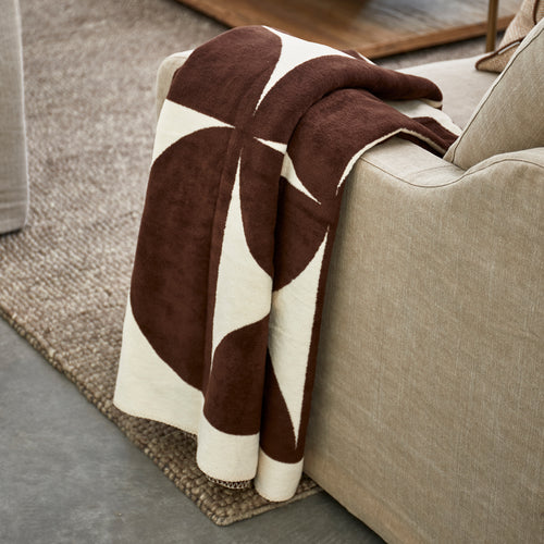 Rivièra Maison Formia Throw 180x150 - Katoen - Bruin - vtwonen shop