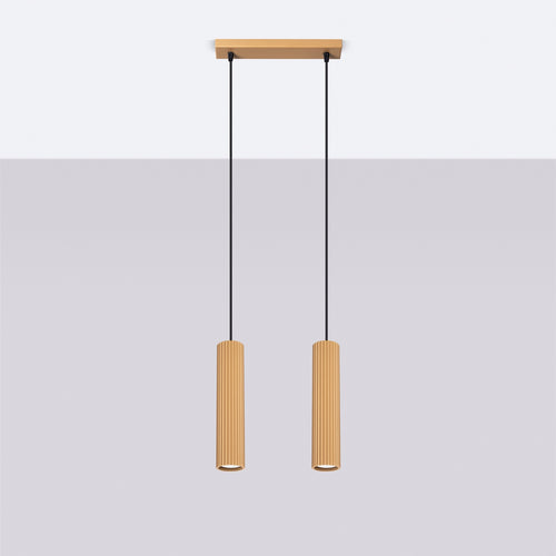 Sollux Lighting Hanglamp KARBON 2 goud - 30x6,5x90cm