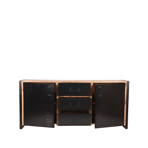 LABEL51 Dressoir Brussels - Zwart Mangohout - 190x45x85cm - vtwonen shop