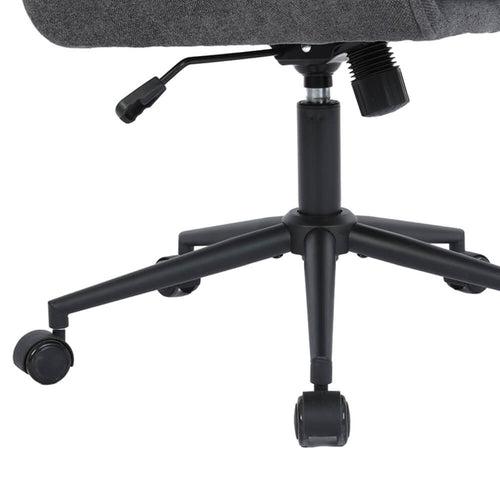 HOME DELUXE bureaustoel CORA geweven stof antraciet - in hoogte verstelbaar