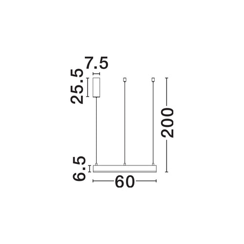 Nova Luce MOTIF Geïntegreerde LED-hanglamp voor plafond, zandkleurig zwart, dimbaar, 40W, 2943lm