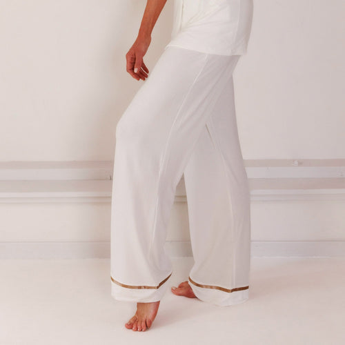 Coco & Cici - TENCEL Pyjama Broek Dames Off White - L