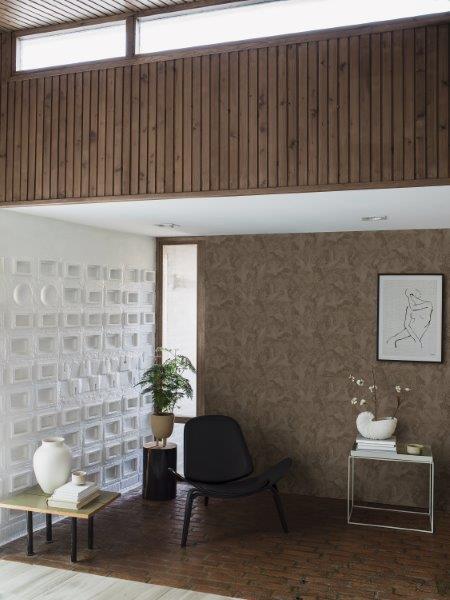 Borastapeter behang kraanvogels bruin - 53 cm x 10.05 m - 660314 - vtwonen shop