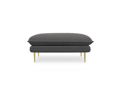Cosmopolitan Design Poef Vienna structurele stof, donkergrijs - 73x93x43cm