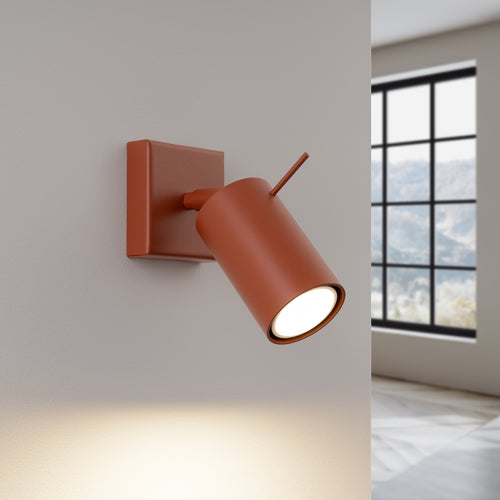 Sollux Lighting Wandlamp RING rood ochra - 8x16x8cm