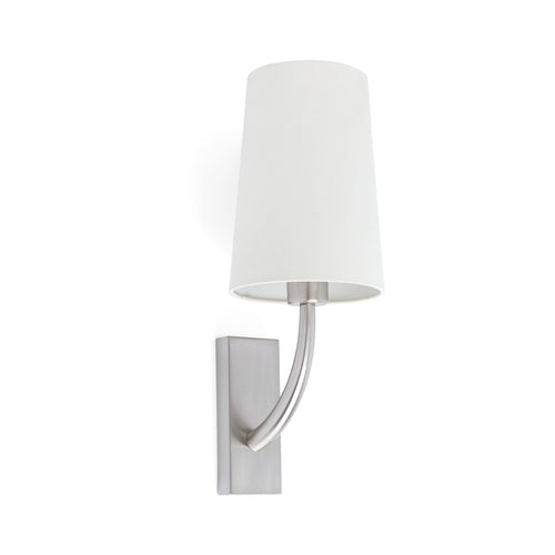 Faro Rem - 1 Lichts Binnen Wandlamp Satijn Nikkel - Kap niet inbegrepen, E27
