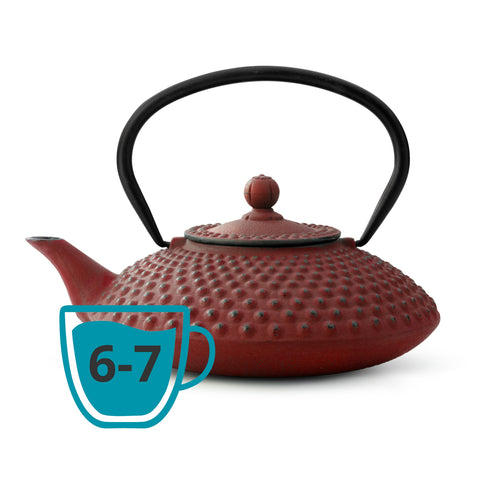 Bredemeijer - Theepot Xilin 1,25L gietijzer rood - vtwonen shop