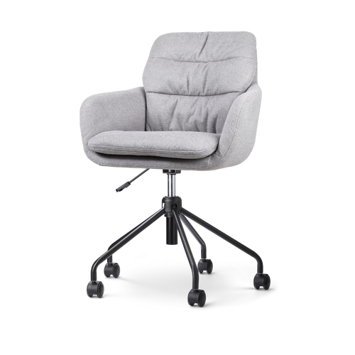 Nolon Nout-Mia Bureaustoel Grijs - met Armleuning - Zwart - vtwonen shop