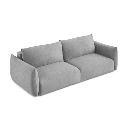 LaMiaSofa 3-zits slaapbank Savona - chenille stof - lichtgrijs - 230x105x90