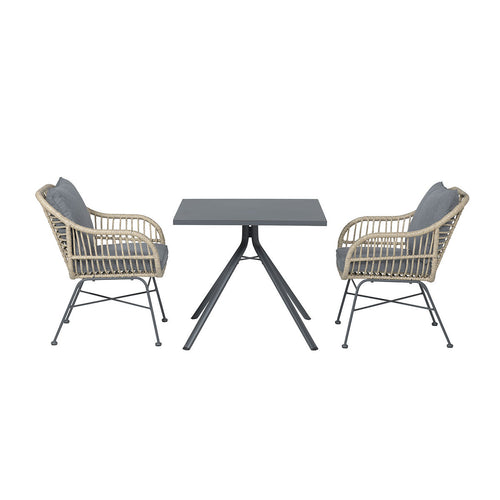 Garden Impressions bistroset Lucas - Rimini bruin - 3-delig