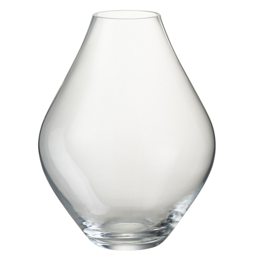 J-Line vaas Abby - glas - transparant - large - 28 cm hoog