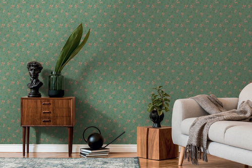 Livingwalls behang bloemmotief groen - 53 cm x 10.05 m - AS-390631 - vtwonen shop