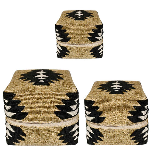 NOA MAY Offermand Loua - naturel/zwart - bamboe - 20 x 20 x 14  cm