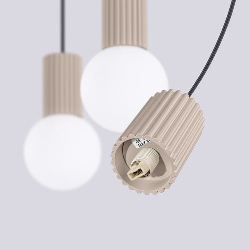 Sollux Lighting Hanglamp HALO 3L taupe - 40x6x120cm