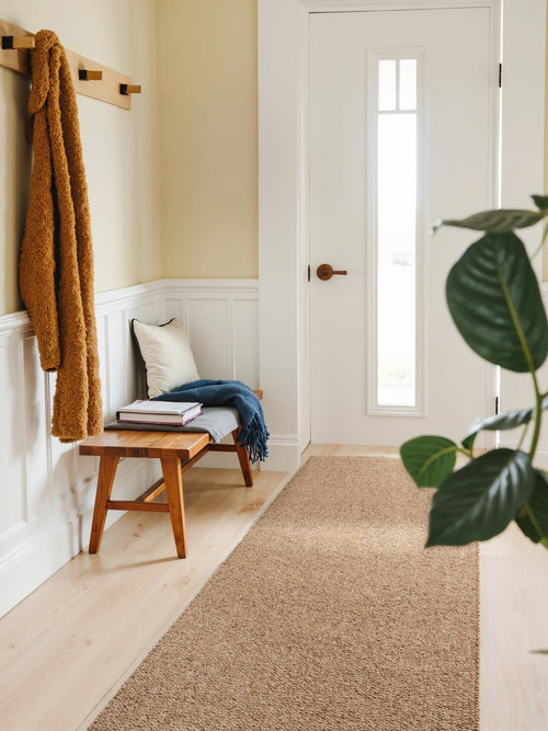 Elle Decoration Rocco Wool-Look Rug Rocco Caramel 80x240 cm