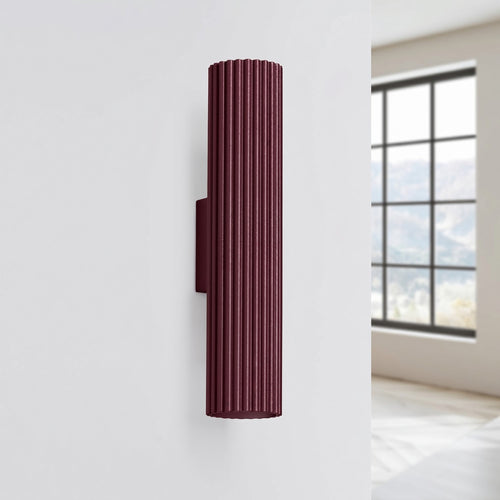 Sollux Lighting Wandlamp KARBON 30 bordeaux - 6,5x8,5x30cm