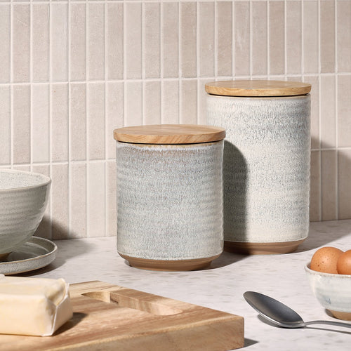 Salt & Pepper - Voorraadpot 12,5xH15,5cm beige Cameo