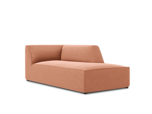 Micadoni - Rechter chaise longue "Ruby" flueel, roze - 180x93x69cm