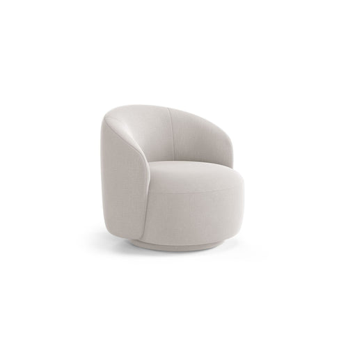 Cosmopolitan Design - Draaistoel Savona structurele stof lichtbeige - 83x86x76.5cm