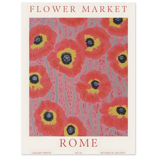 Artfulprints  Flower market - Rome   poster 30x40 cm - vtwonen shop